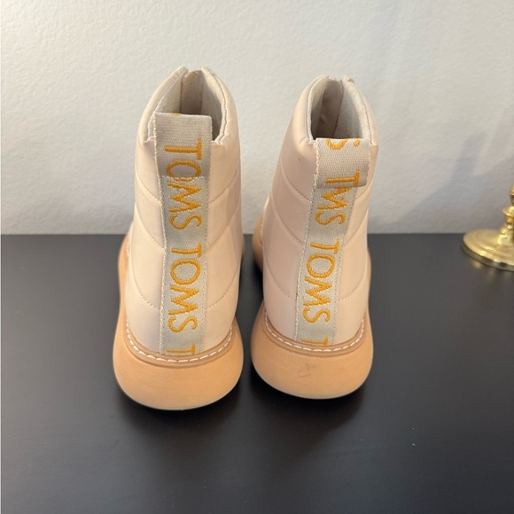 Toms Women’s Alpargata Mallow Puffer Beige Booties Size 8 - Picture 5 of 8